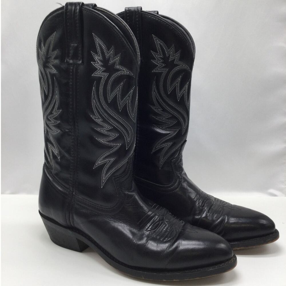 Laredo Mens 4210 Boots Size 8.5D Round Toe 12" Shaft Western Rodeo